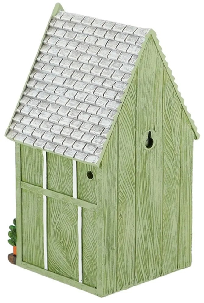 Vtáčia búdka House, 25x14x13,5 cm, polyresín, zelená