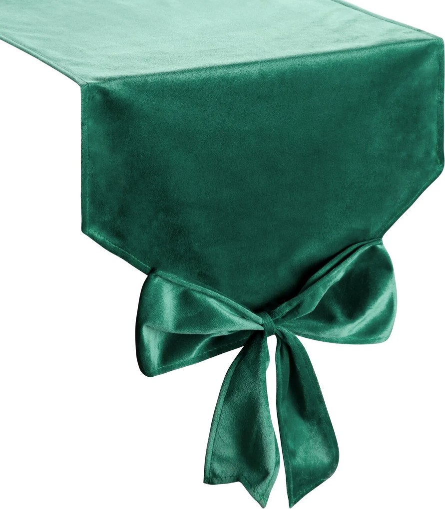 VIANOČNÝ BEHÚŇ NA STÔL RIBBON 32X240 CM TMAVOZELENÁ