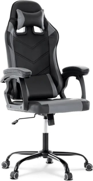 Herná stolička čierna / sivá KA-L626 GREY