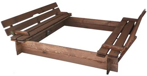 Pieskovisko s lavičkami drevené
