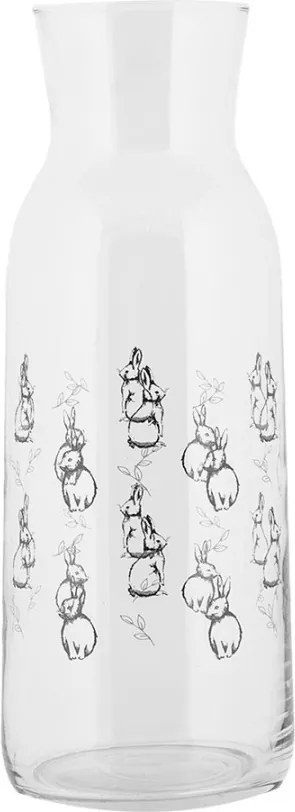 Skleněná karafa Bunny Buddies - Ø 9*25 cm / 1000 ml