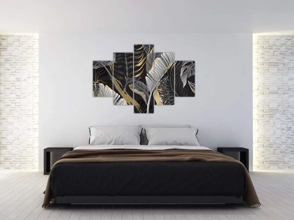 Obraz - Zlatá džungľa (150x105 cm)