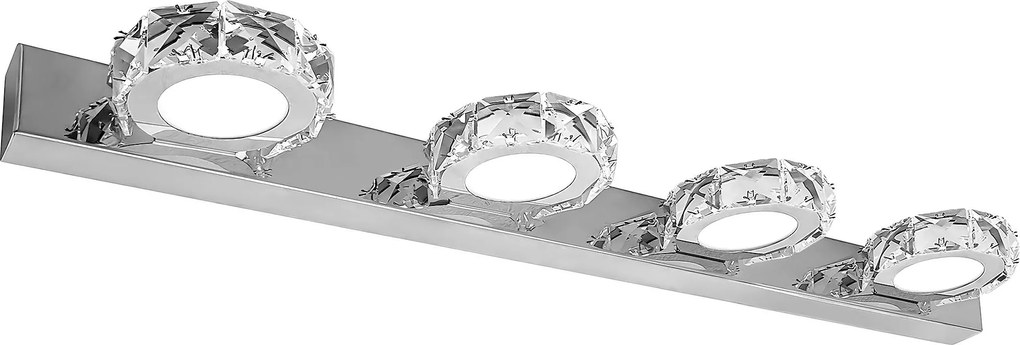 Toolight Toolight, LED nástenné svietidlo 62 cm, 12W, 4000K, 1000lm, APP1940-4W, chrómová, OSW-66074