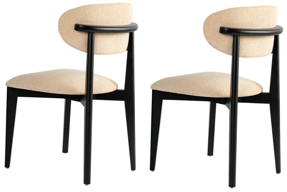 Sada jedálenských stoličiek Lionte Beige andBlack, 2 ks