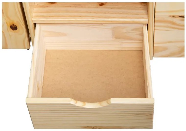 Inter Link Funkčná posteľ s 2 integrovanými nočnými stolíkmi (Claas – prírodná, 90 x 200 cm)  (100180021)