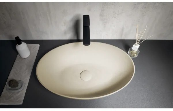 Sapho - Umývadlo na dosku FORMIGO 60x40 cm betón/béžová