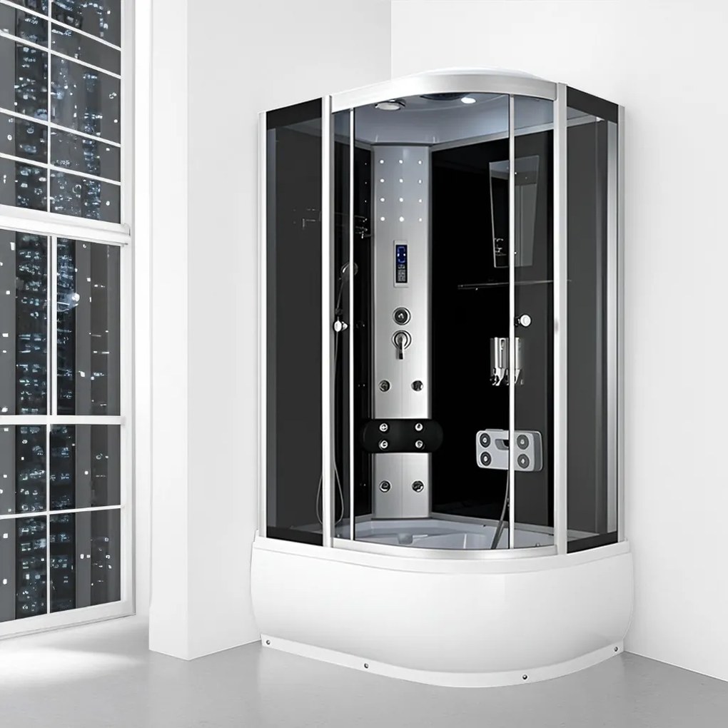 BPS-koupelny Hydromasážny box WSH7106LS, 120x80 ľavý so saunou