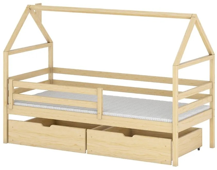 Posteľ Domček Aron 80x160 borovica