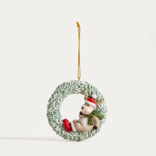 Závesná vianočná dekorácia RENMO so sobom 753817