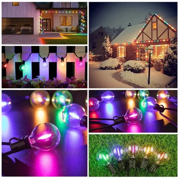 HS Farebná svetelná reťaz s LED žiarovkami - YARDBULBS
