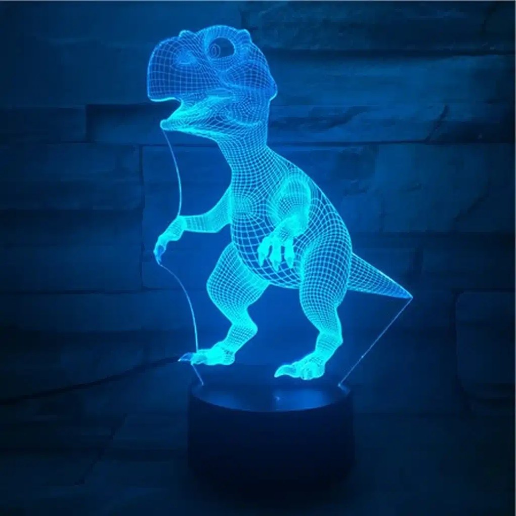 3Dmix 3DL-WD046 – 3D LED nočná lampa - Dinosaurus (mláďa) (Wood)