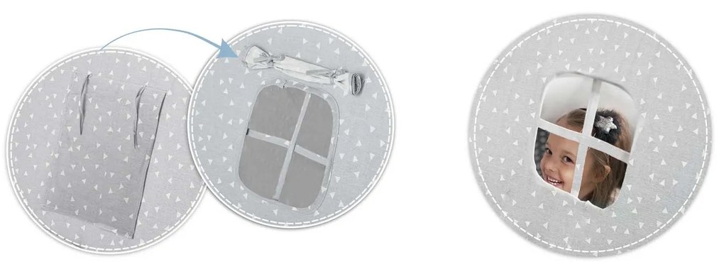 Stan pre deti s lampou Nukido 740521 - šedý