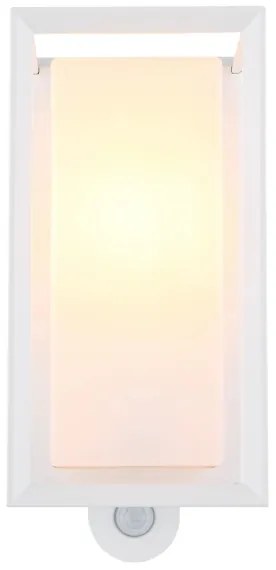 Globo 31982WS - Vonkajšie nás. sviet. so senzorom LOGANA 1xE27/60W/230V IP44 biela