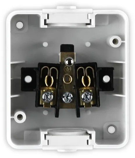 Elhard Vonkajšia zásuvka na omietku Tew, IP44, biela TE2100W