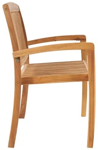 vidaXL 2-miestna stohovateľná záhradná lavička 128,5 cm, tíkový masív-