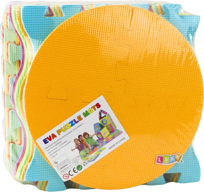 LEAN Toys Mäkké puzzle Vzdelávacia penová podložka EVA Ovocie Sladkosti Farebné 16 el.