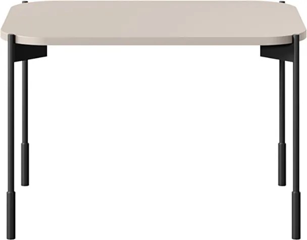 Kávový stolík Sonatia 60 cm obdĺžnikový na kovových nohách - kasmír
