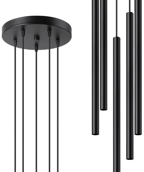 Sollux SL.1176 - Luster na lanku PASTELO 5xG9/8W/230V čierna