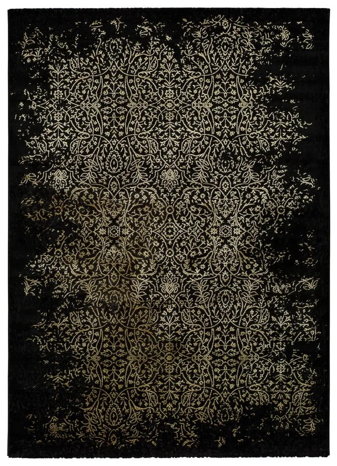 Čierny koberec Universal Gold Duro, 120 x 170 cm