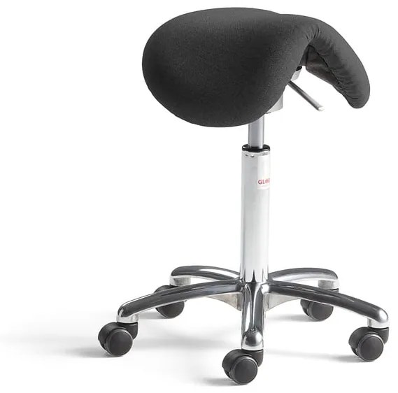 Sedlová kancelárska stolička DERBY FLEX, tmavošedá tkanina