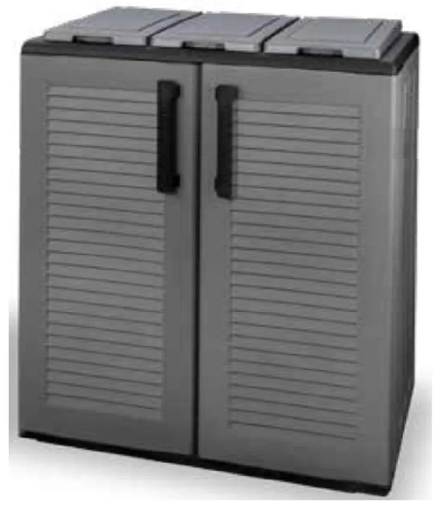 ARTPLAST Skriňa na triedený odpad Linea Easy 2dv/3víka