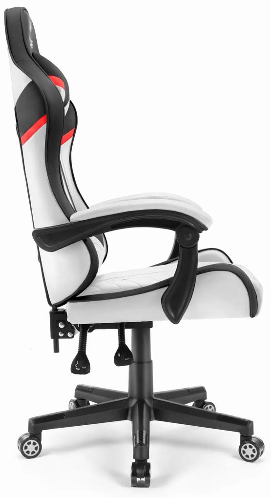 1004 Herná stolička bielo-čierno-červená