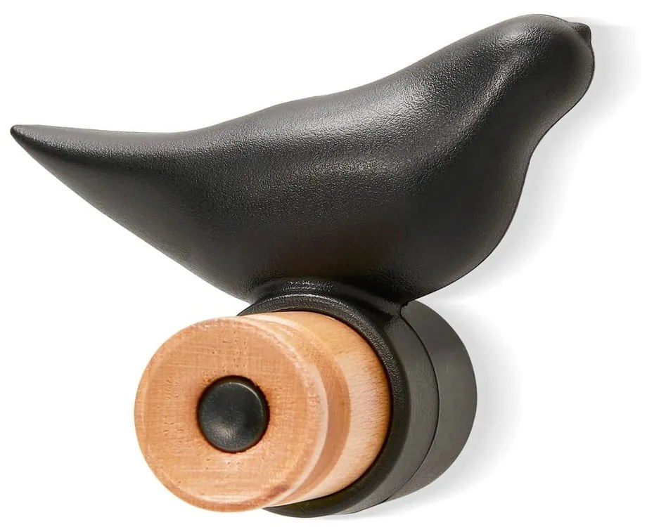 Čierny nástenný háčik Bonami Essentials Bird