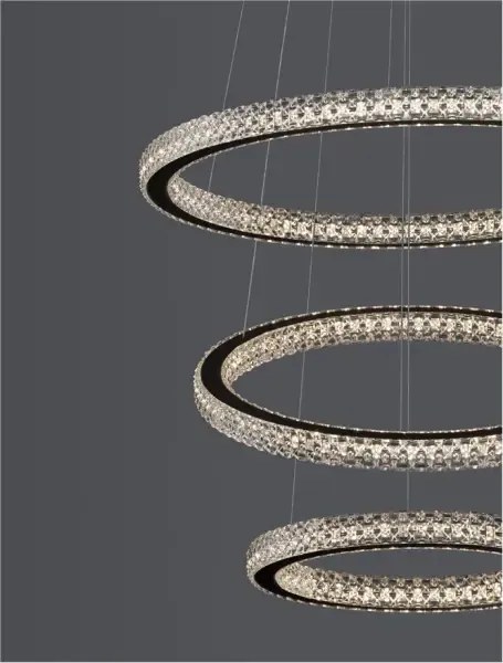LED luster Ginevra 51 čierne