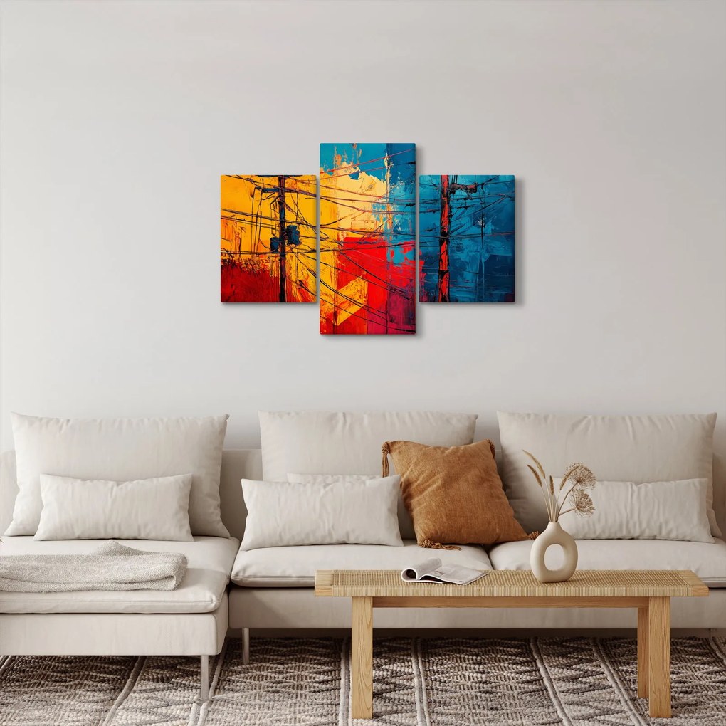Obraz - Abstraktné elektrické vedenie (90x60 cm)