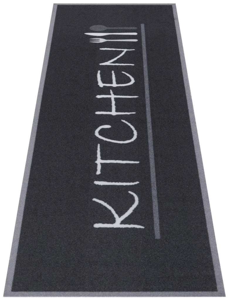 Behúň Cook & Clean 105725 Black White, 50x150, šedá, kuchyňa, Hanse Home
