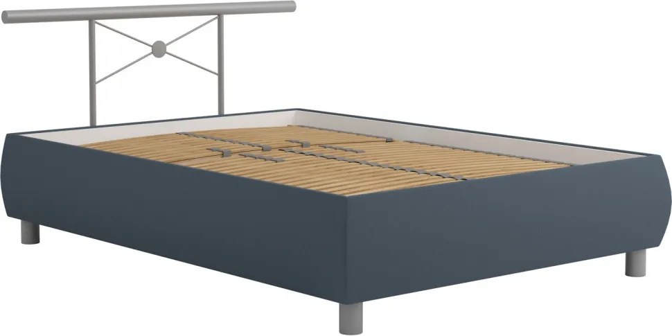 Posteľ Caribic 140x200 cm, tmavo šedá látka