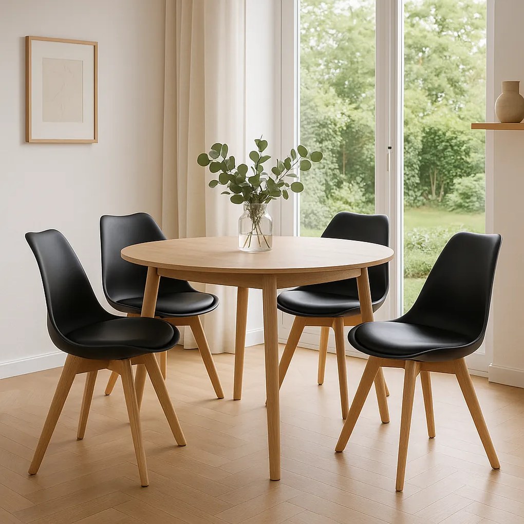 Noela Škandinávska jedálenská stolička SCANDINO čierna