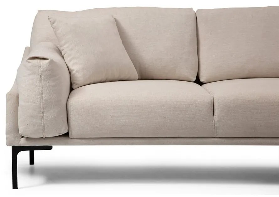 Svetlobéžová rohová pohovka Artie Leo, pravý roh