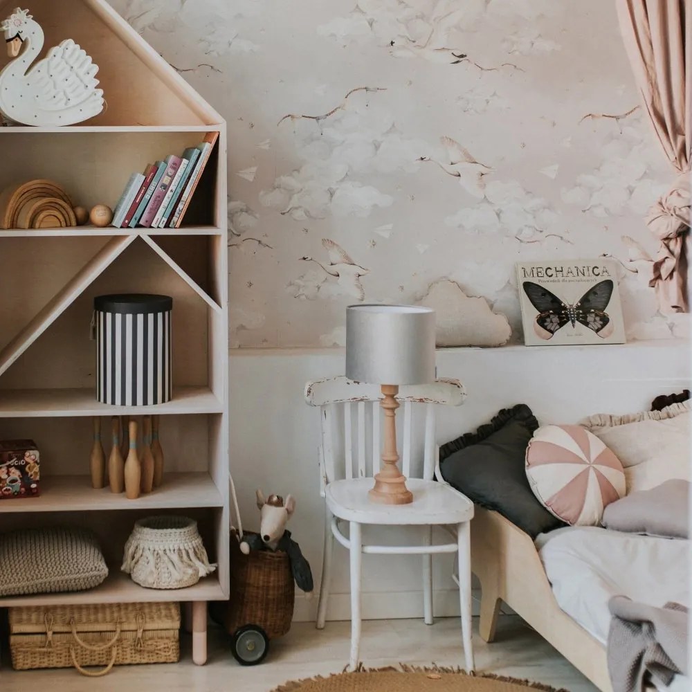 Tapeta kúzelnej labute modrej 280x100 cm