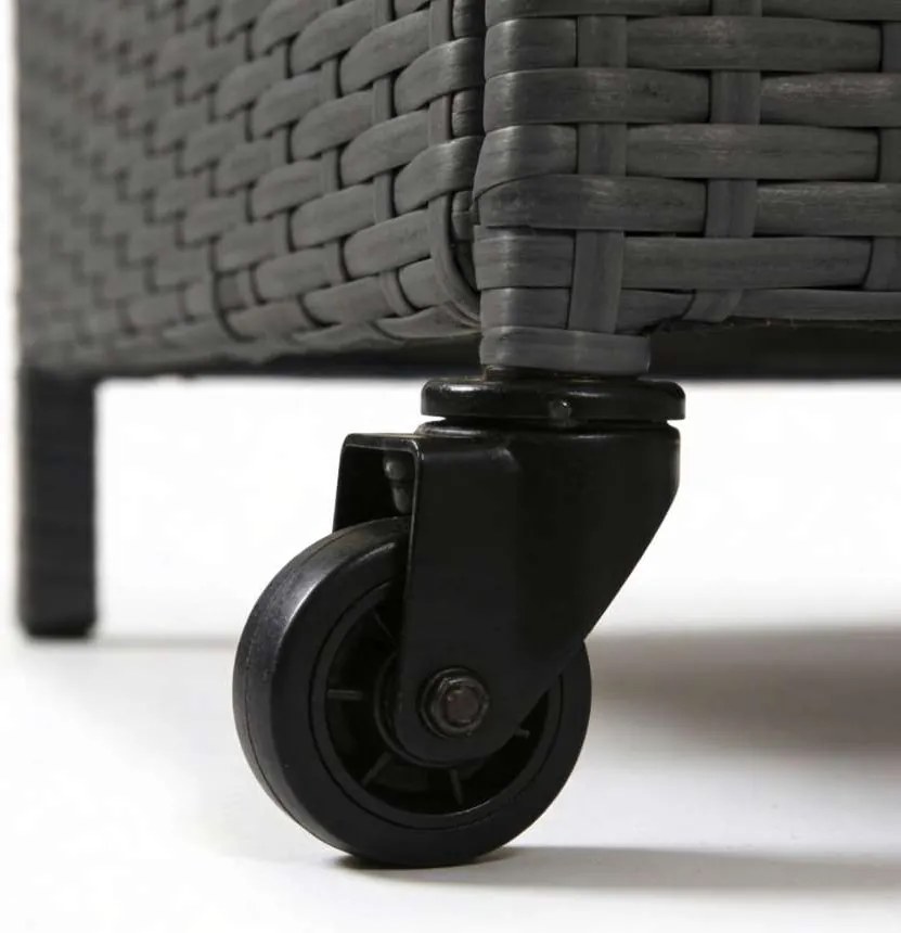Sivý záhradný úložný box z technoratanu XL
