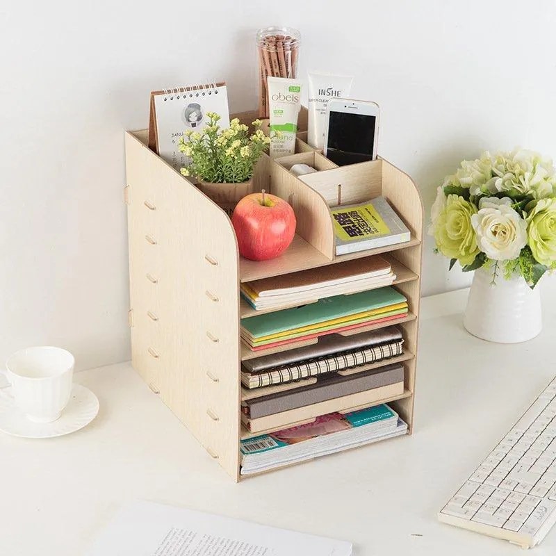 Vysoký kombinovaný DIY zakladač na dokumenty QS506 dub/svetlé drevo