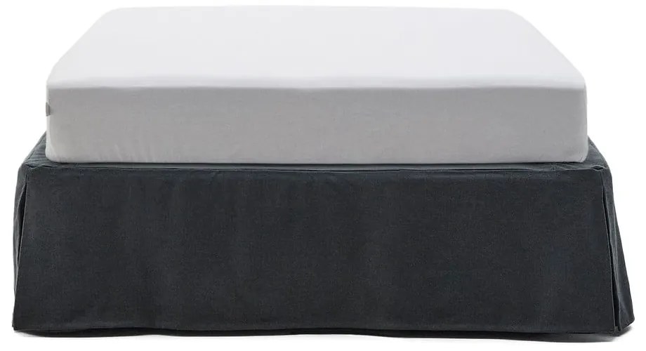 Antracitová čalúnená jednolôžková posteľ 90x200 cm Jaira – Kave Home