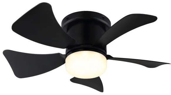ZEVENTI - LED stmievateľný stropný ventilátor MUNDAKA LED/10W/230V čierny + DO