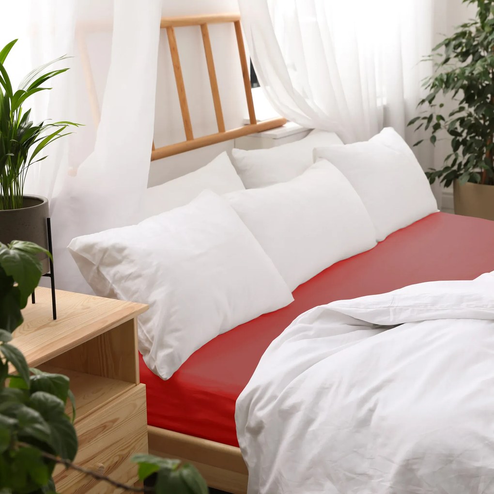 JERSEY PRESTIERADLO 029/150 160X200 CM ČERVENÉ