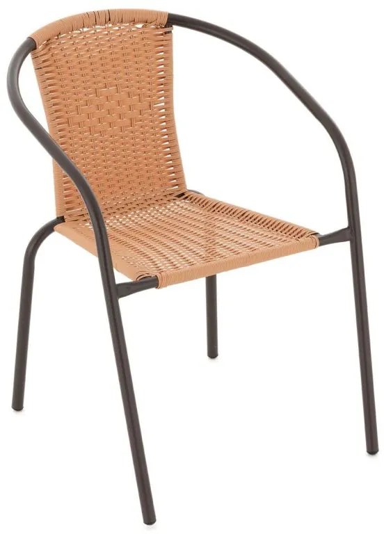 GARTHEN Bistro stolička s výpletom, svetlo hnedá