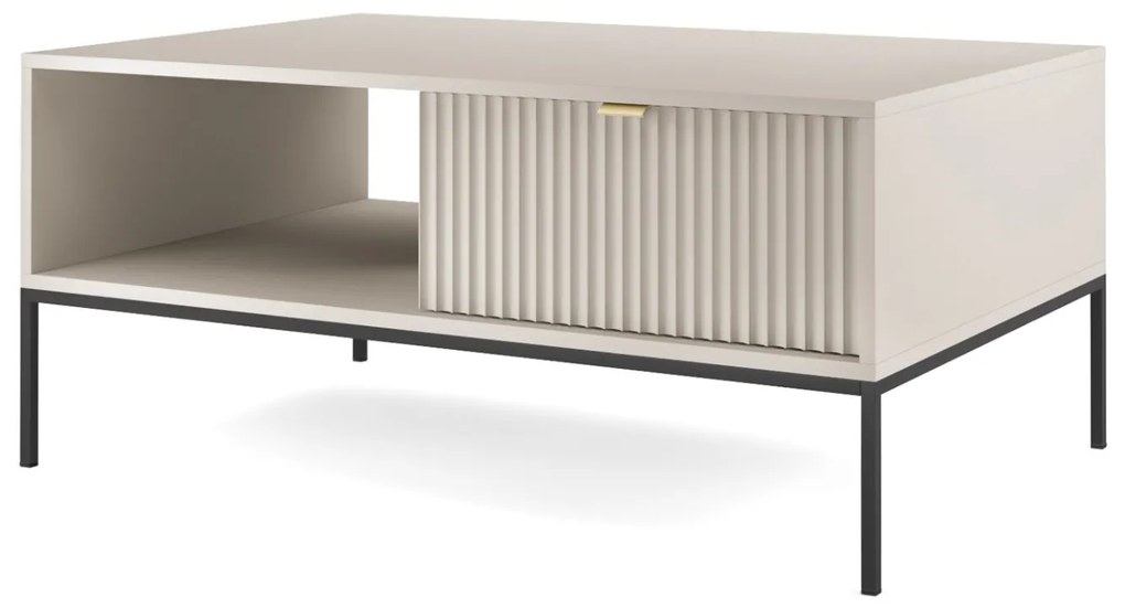 Konferenčný stolík Nova 104 cm kašmír/čierny