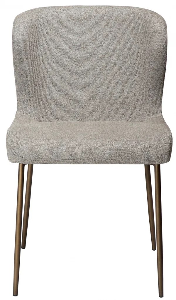 GLAM ČALÚNENÁ STOLIČKA pebble earth/antique brass