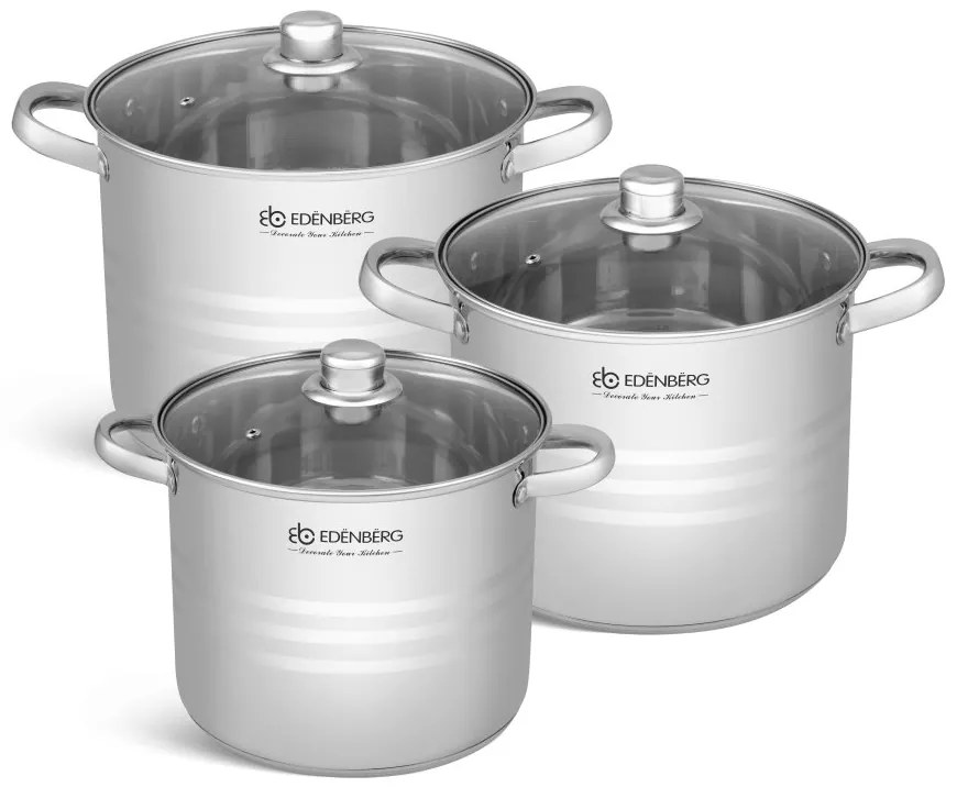 6 kusová sada hrncov MaxiHome- matná sivá