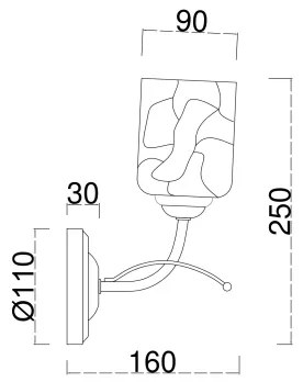 Brilagi - Nástenná lampa MEGAPOLIS 1xE14/60W/230V zlatá