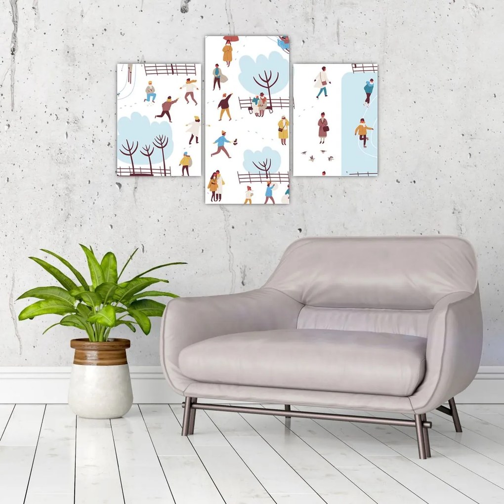 Obraz - Veselá zima (90x60 cm)
