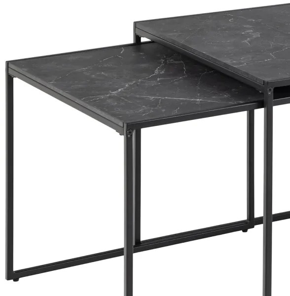 Súprava konferenčných stolíkov ALMA, 3 ks, antracit