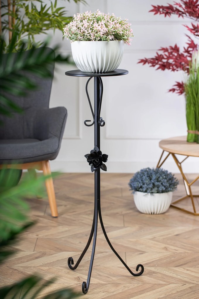 STOJAN NA KVETINÁČ BROSE 95X39 CM ČIERNA