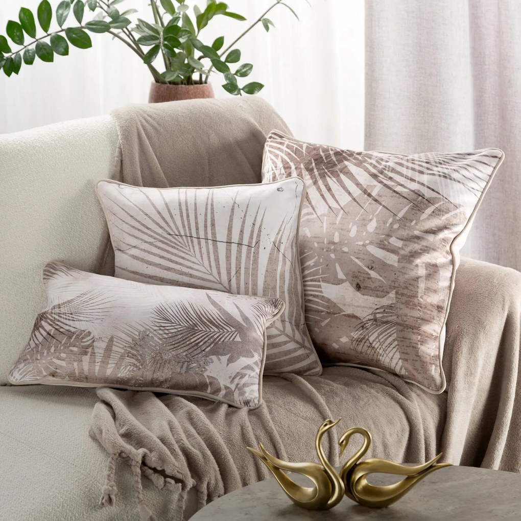 DEKORAČNÝ VANKÚŠ PREMIUM SALMA 45X30 CM LISTY