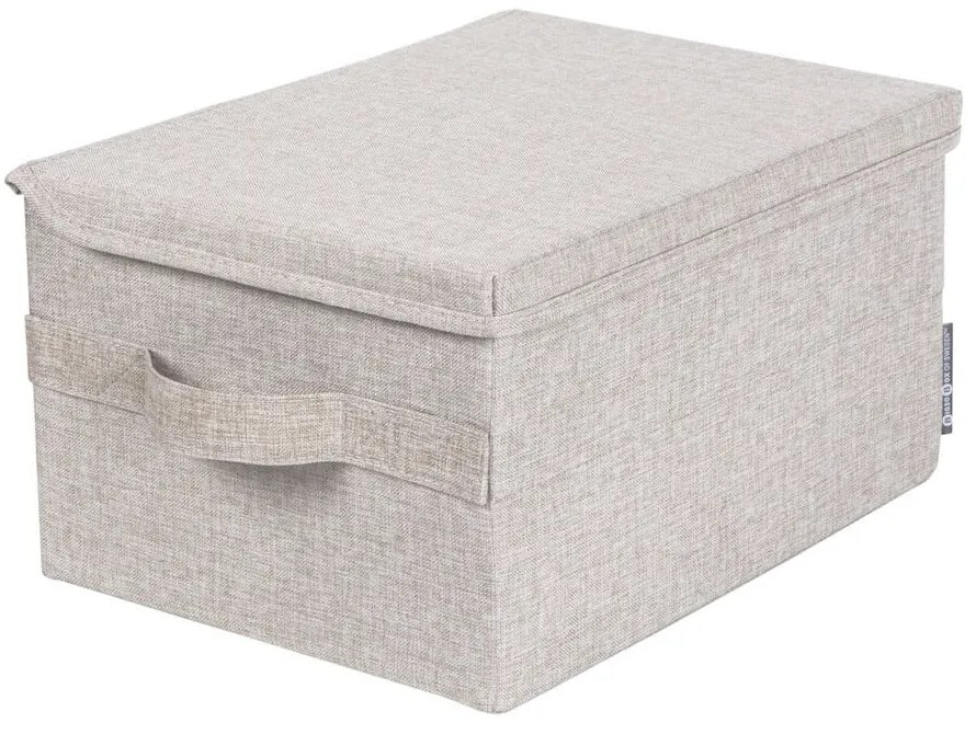 Béžový látkový úložný box s vekom 35x26x19 cm Soft Storage – Bigso