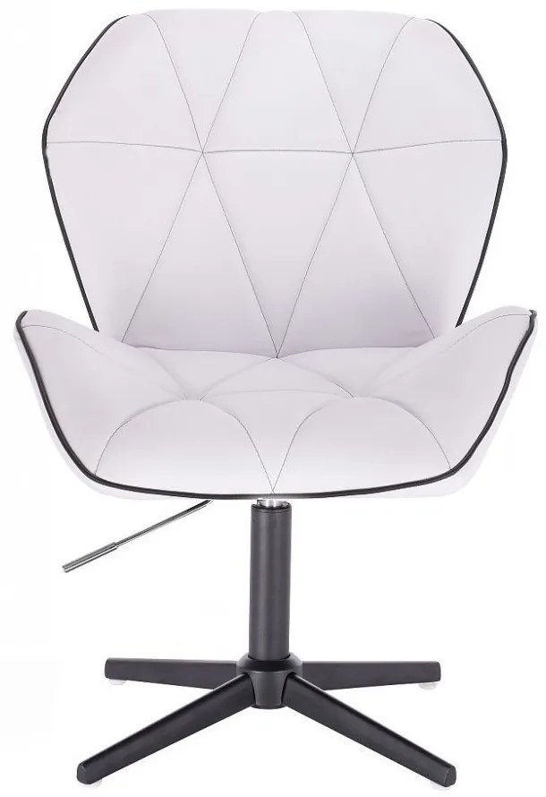 LuxuryForm DESIGN Stolička MILANO MAX na čiernom kríži - biela